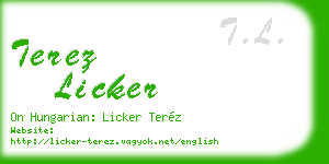 terez licker business card